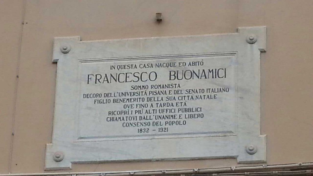 Francesco Buonamici sommo romanista