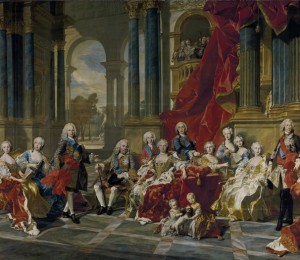 Louis-Michel van Loo,  La famiglia di Filippo V, 1743