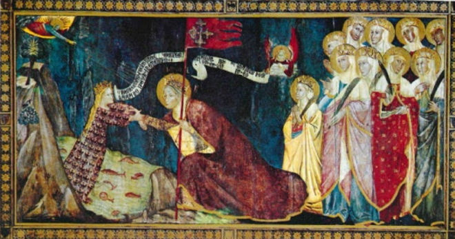 Bruno, Sant'Orsola salva Pisa dalle acque, 1335 ca., Pisa, Museo nazionale di San Matteo